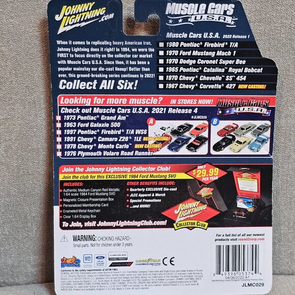 Johnny Lightning Muscle Cars USA 1967 Chevy Corvette 427 (Blue) Car (Release 1) - Picture 4 of 7